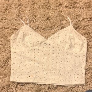 White Eyelet Women's Top